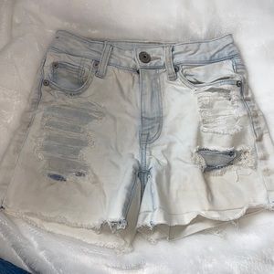 American Eagle•Distressed•Hi – Rise Shortie•Next Level Stretch• Size 0